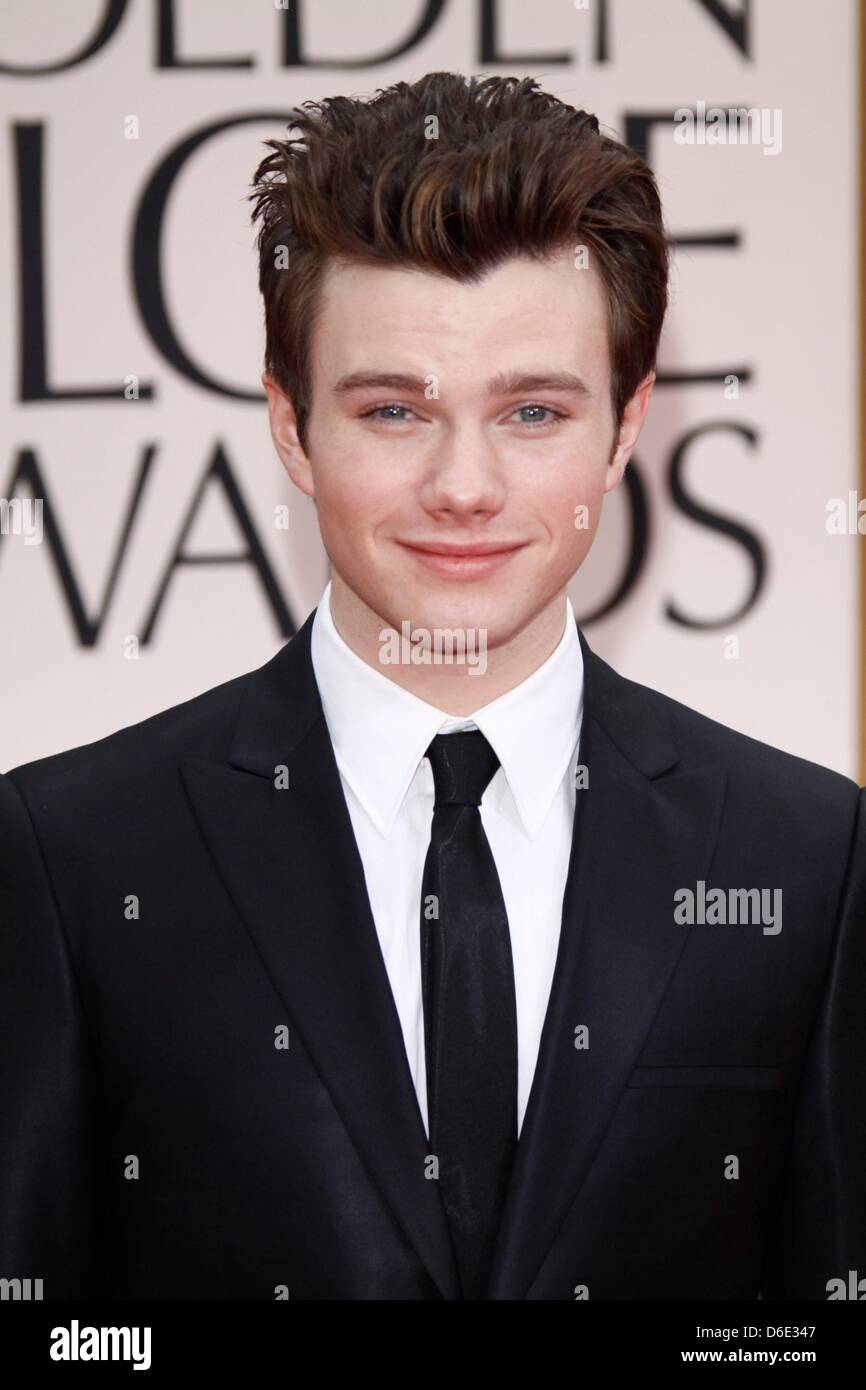 Schauspieler Chris Colfer kommt bei der 69. Annual Golden Globe Awards am 15. Januar 2012 von der Hollywood Foreign Press Association in Beverly Hilton Hotels in Los Angeles, USA, vorgestellt. Foto: Hubert Boesl Stockfoto