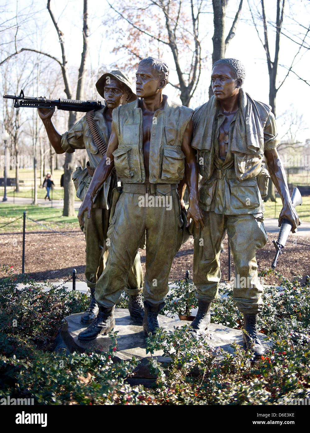 Die drei Soldaten-Statue an der Vietnam Veterans Memorial in Washington, D.C. am Sonntag, den 15. Januar 2012..Credit: Ron Sachs / CNP Stockfoto