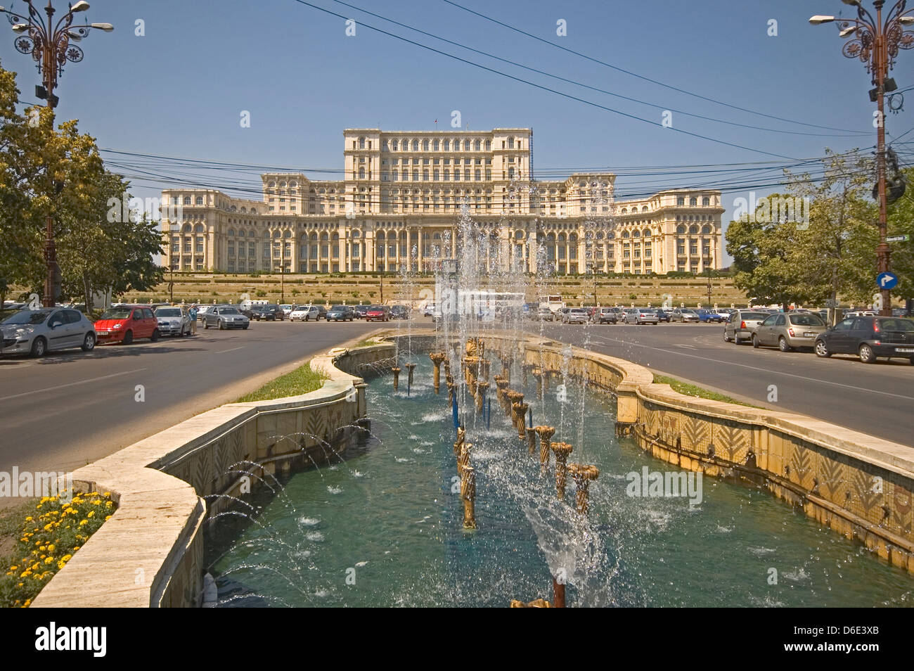 Europa, Rumänien, Bukarest, das Parlamentsgebäude wurde Ceausescu Palast Stockfoto