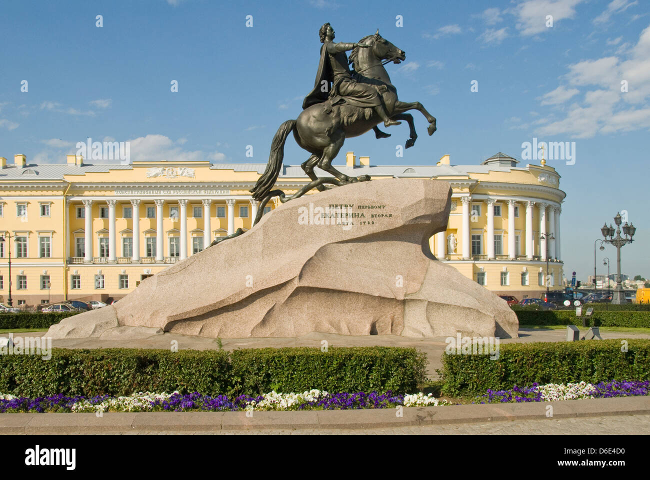 Die bronzene Reiterstatue, St Petersburg, Russland Stockfoto