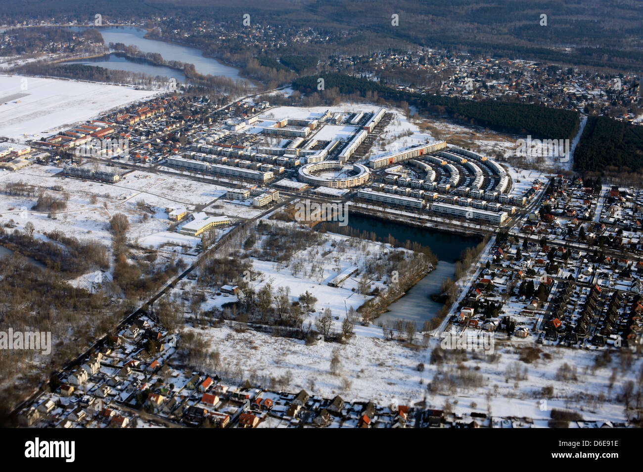 Luftbild des Stadtteils Berlin, Deutschland Stockfoto