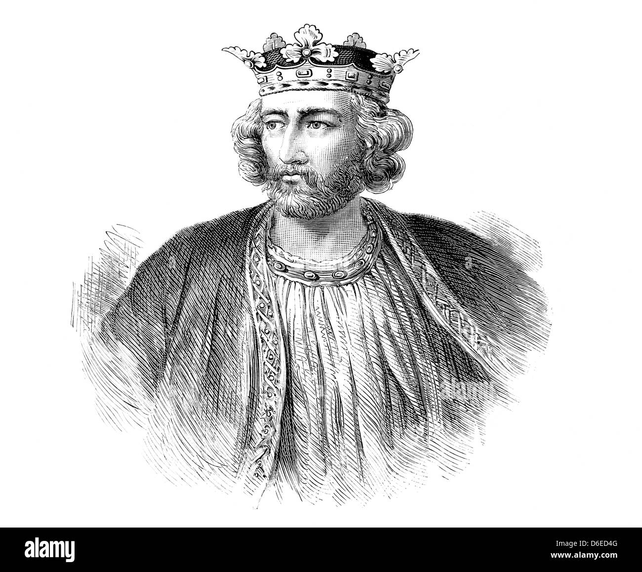 Abbildung des Königs Edward Buch I 1272 A.D aus Cassell es Geschichte von England Band 1 Stockfoto