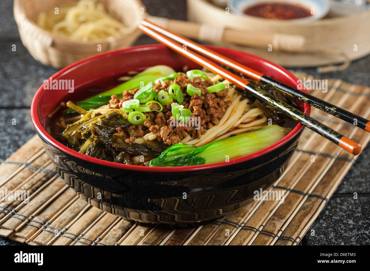 Dan Dan Nudeln Szechuan Essen China Stockfoto