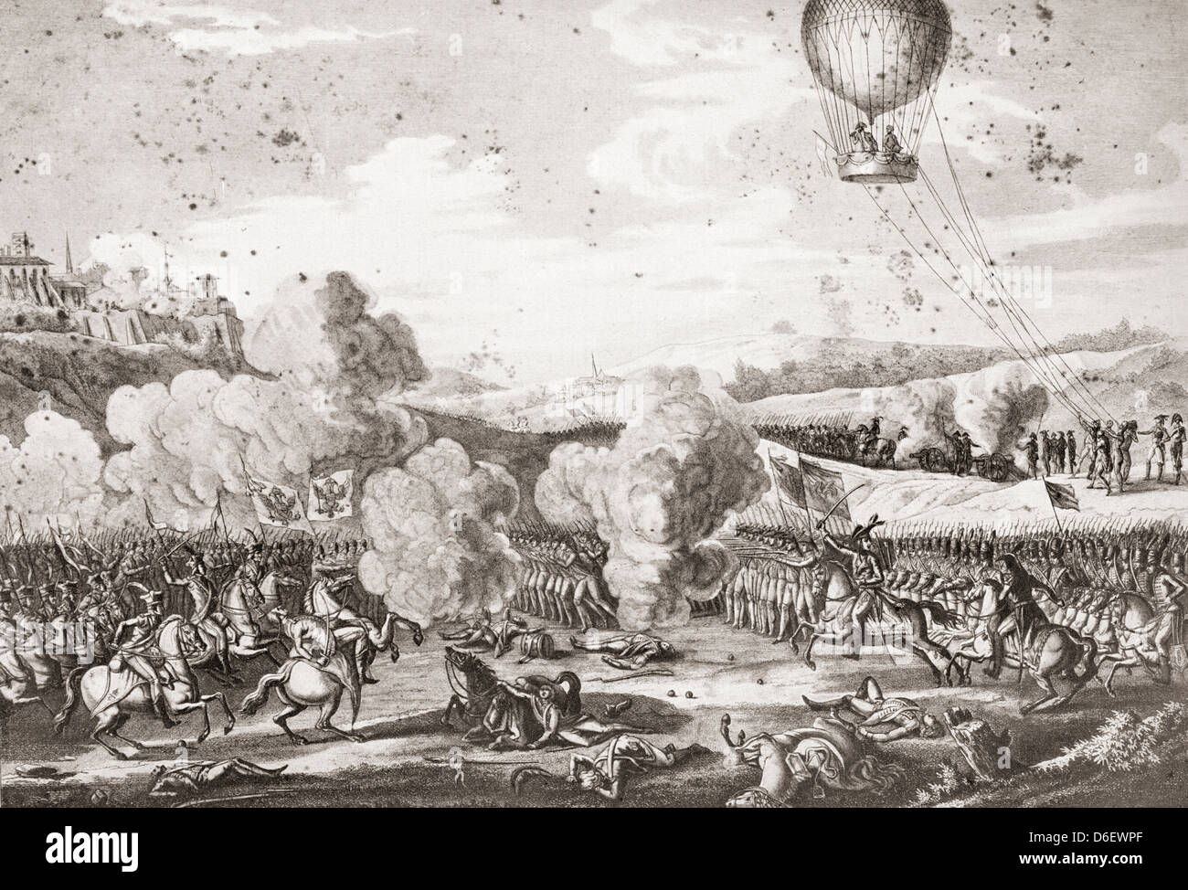 Schlacht von Fleurus am 26. Juni 1794. Stockfoto