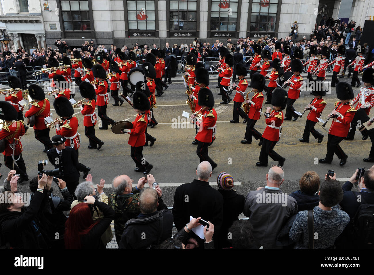 Margaret Thatchers Beerdigung in London Stockfoto