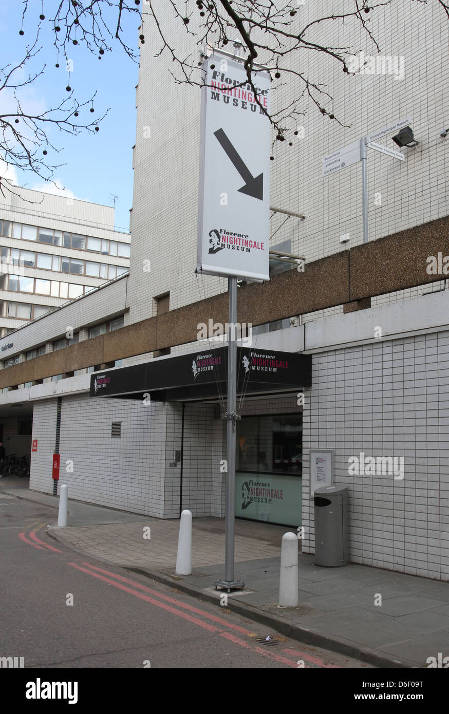 Eingang nach Florence Nightingale Museum London UK April 2013 Stockfoto