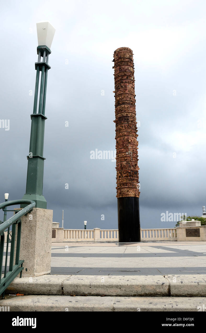 Plaza del Totem, Old San Juan, Puerto Rico Stockfotografie Alamy
