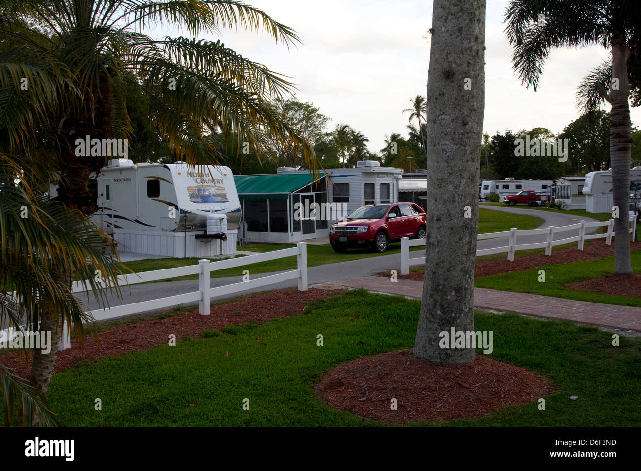 Krummen Haken RV Resort in der Nähe von Lake Okeechobee, FL Stockfoto