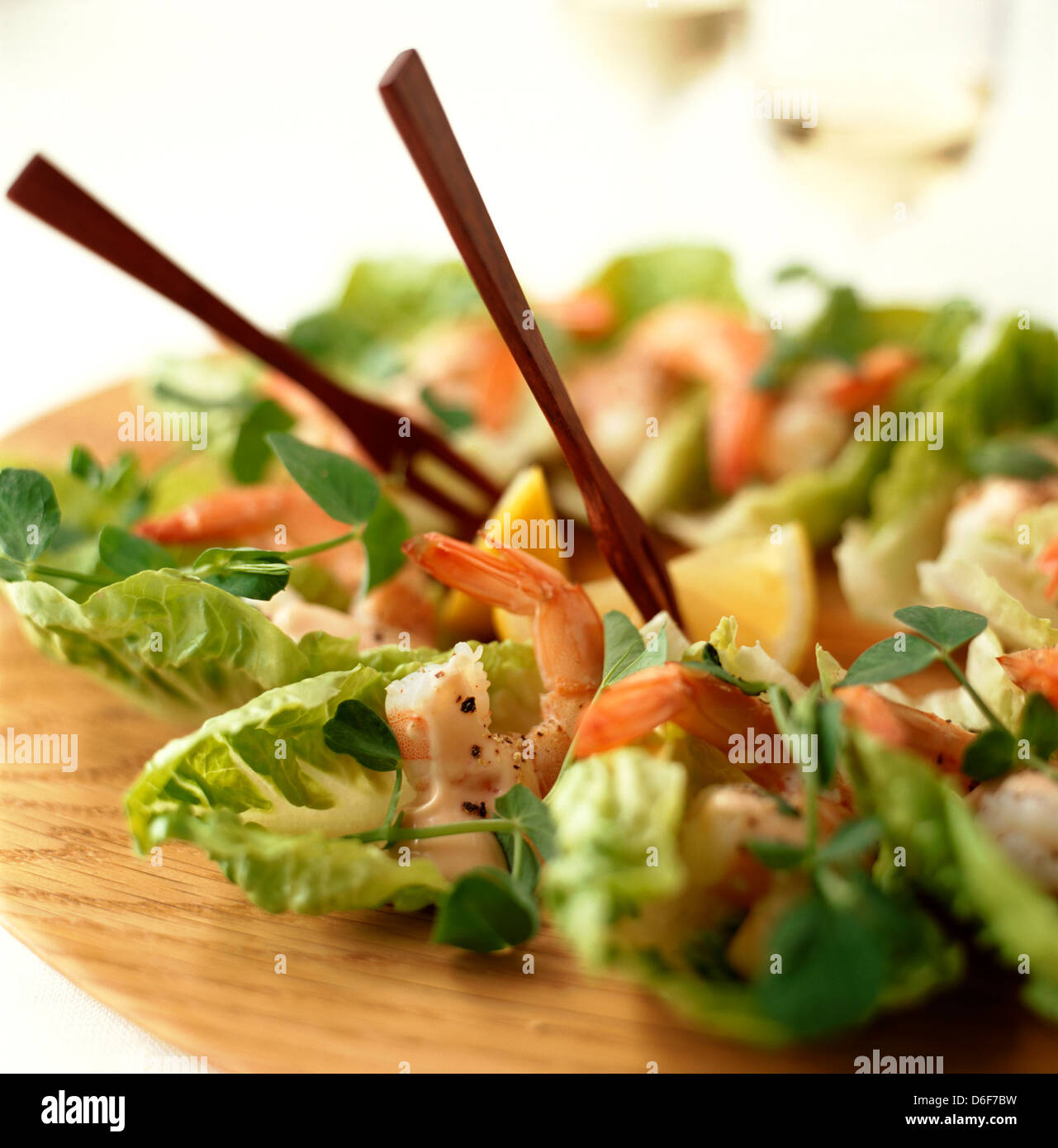 Krabbencocktail-Salat Stockfoto