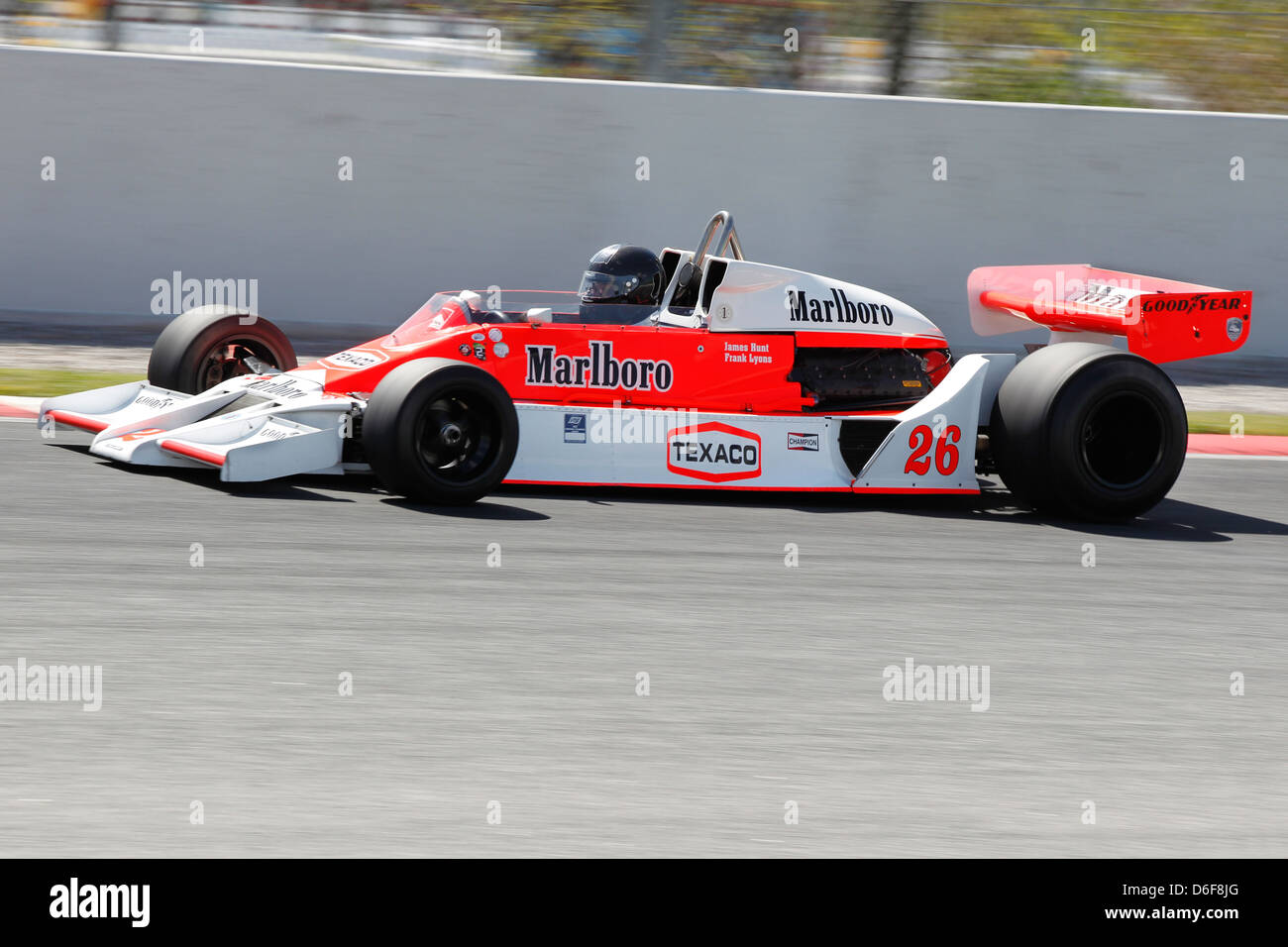 FIA Masters historische Formel1 Rennen in Montmelo 12. April 2013 - Frank Lyons 1978 McLaren M268 Stockfoto