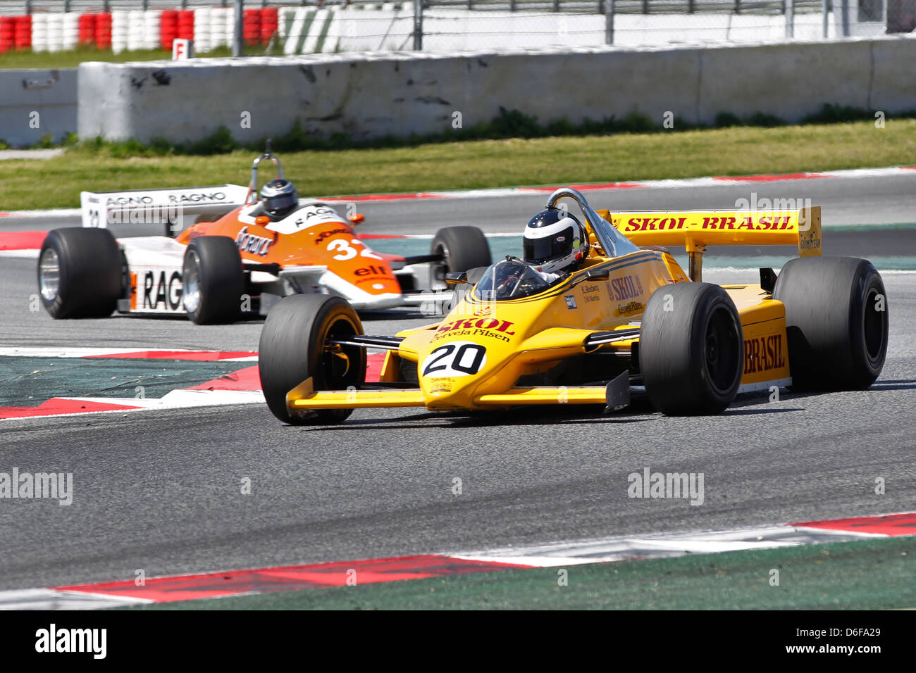FIA Masters historische Formel1 Rennen in Montmelo 12. April 2013 - Jean-Michel Martin 1980 Fittipaldi F8 Stockfoto