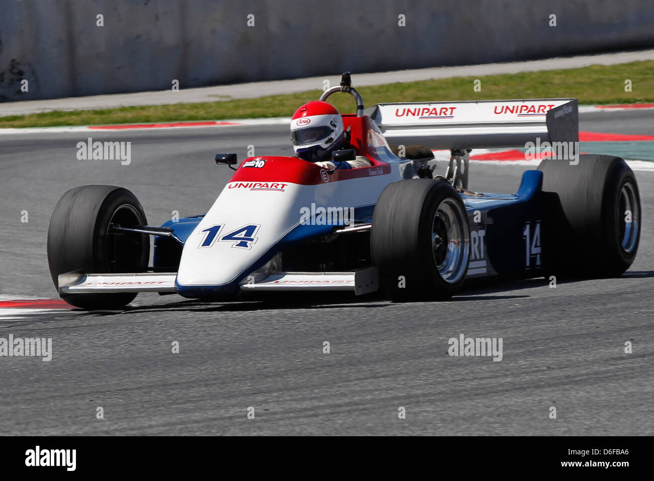 FIA Masters historische Formel1 Rennen in Montmelo 12. April 2013 - Simon Fish 1980 Fähnrich N180 Stockfoto
