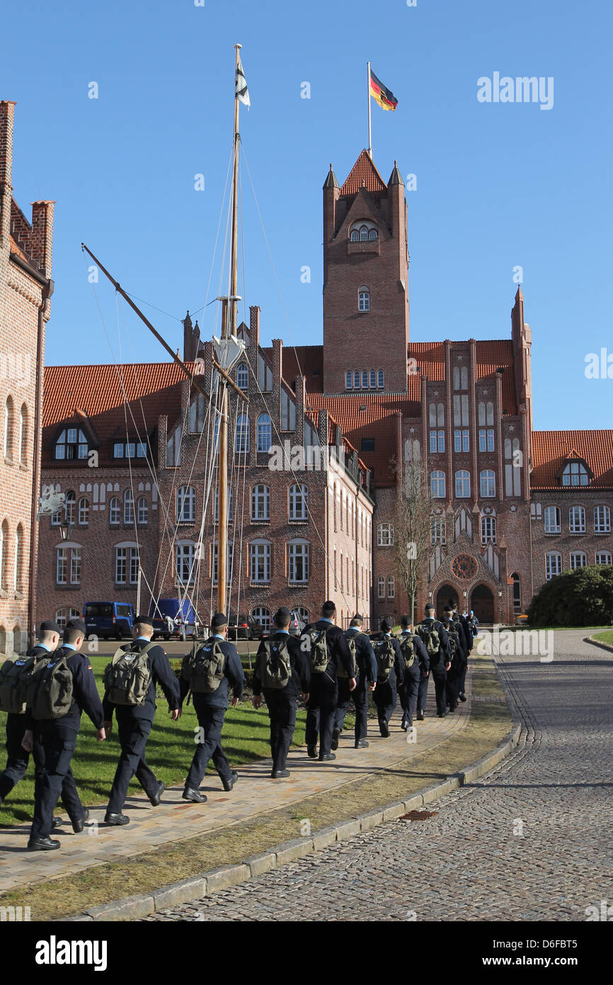Flensburg, Deutschland, Soldaten aus der MarineAkademie in Flensburg