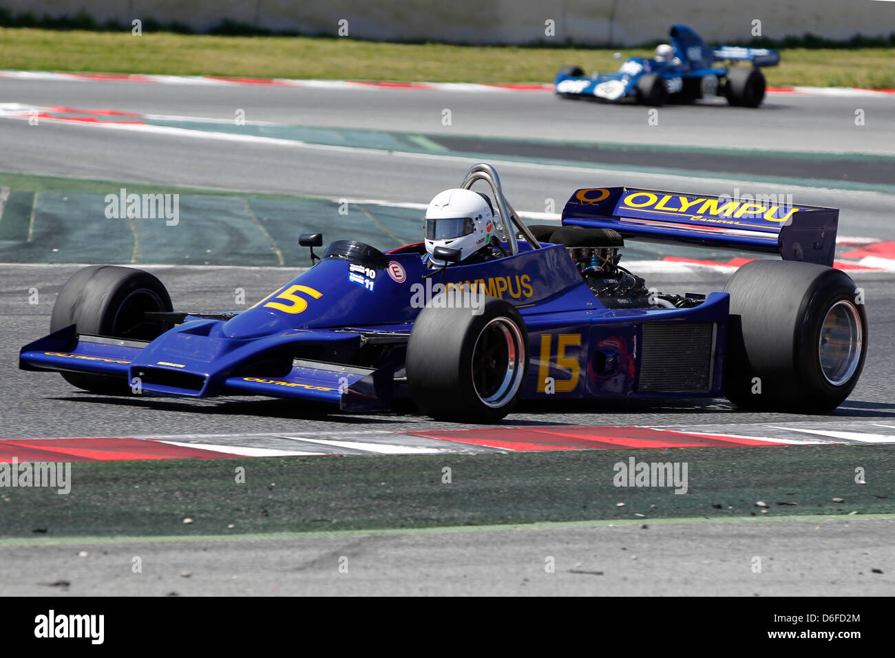 FIA Masters historische Formel1 Rennen in Montmelo 12. April 2013 - Michel Baudoin in 1978 Hesketh 308E Stockfoto