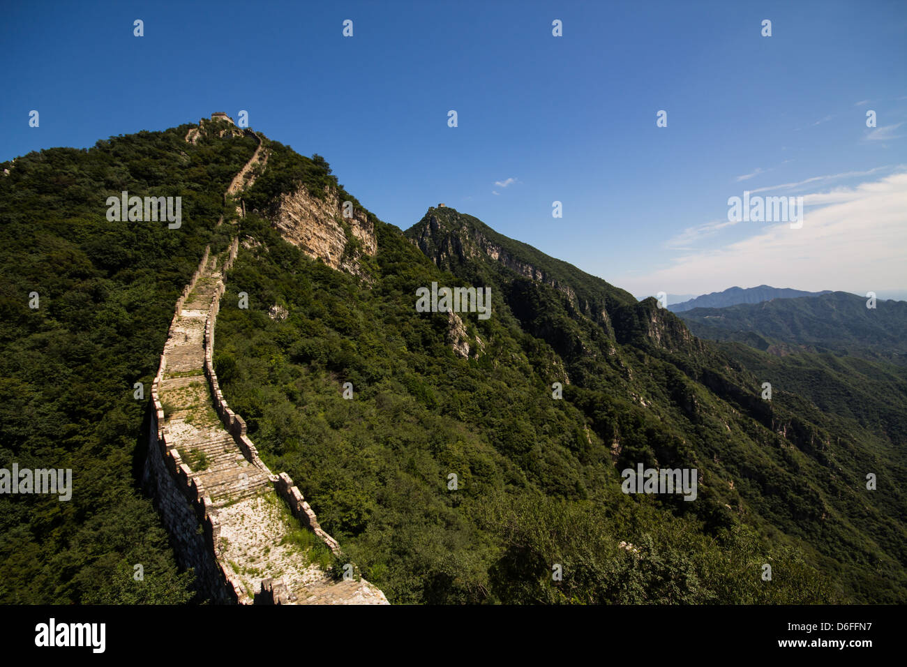 Great Wall Of China - Aussicht Jiankou-Mutianyu Stockfoto