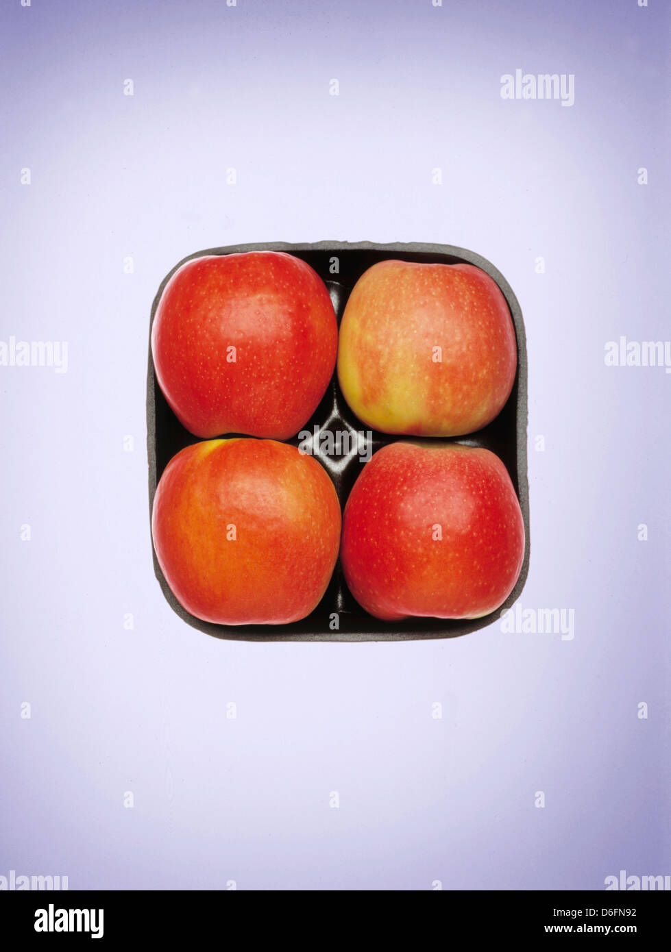 Äpfel, Verpackung Stockfoto