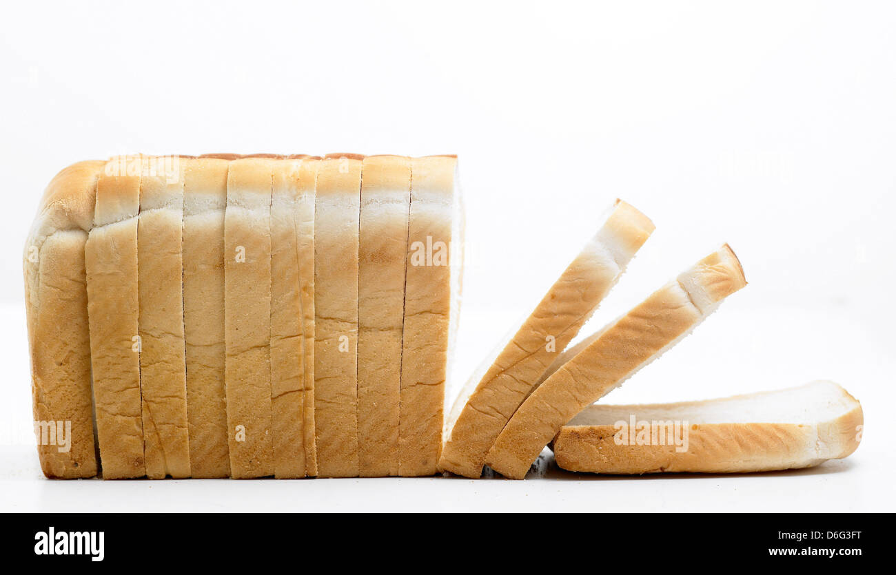 Weißes Schnittbrot Stockfoto