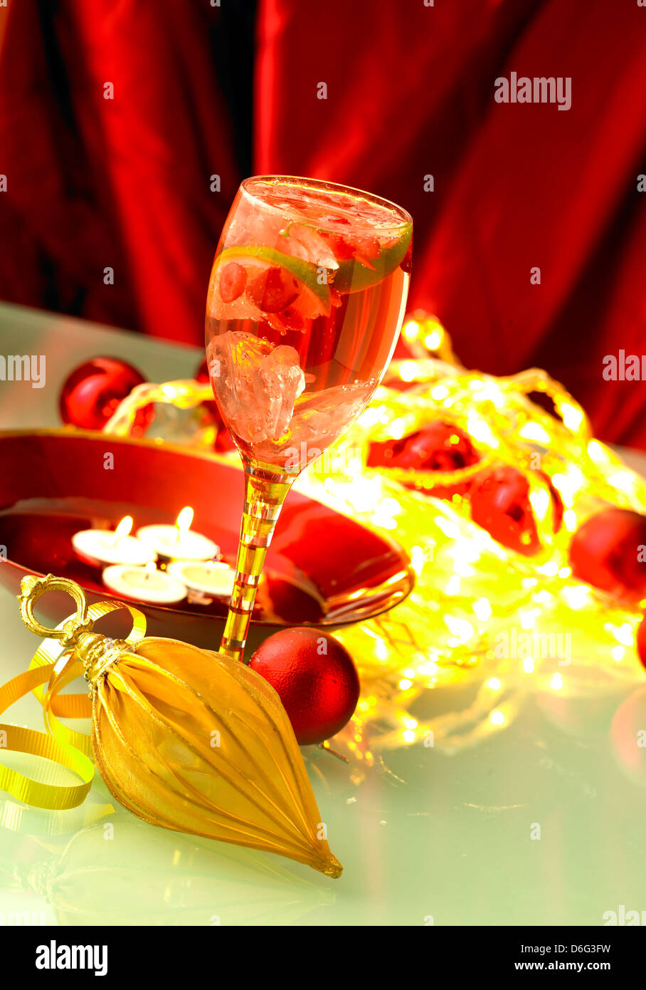 Weihnachts-cocktail drink Stockfoto