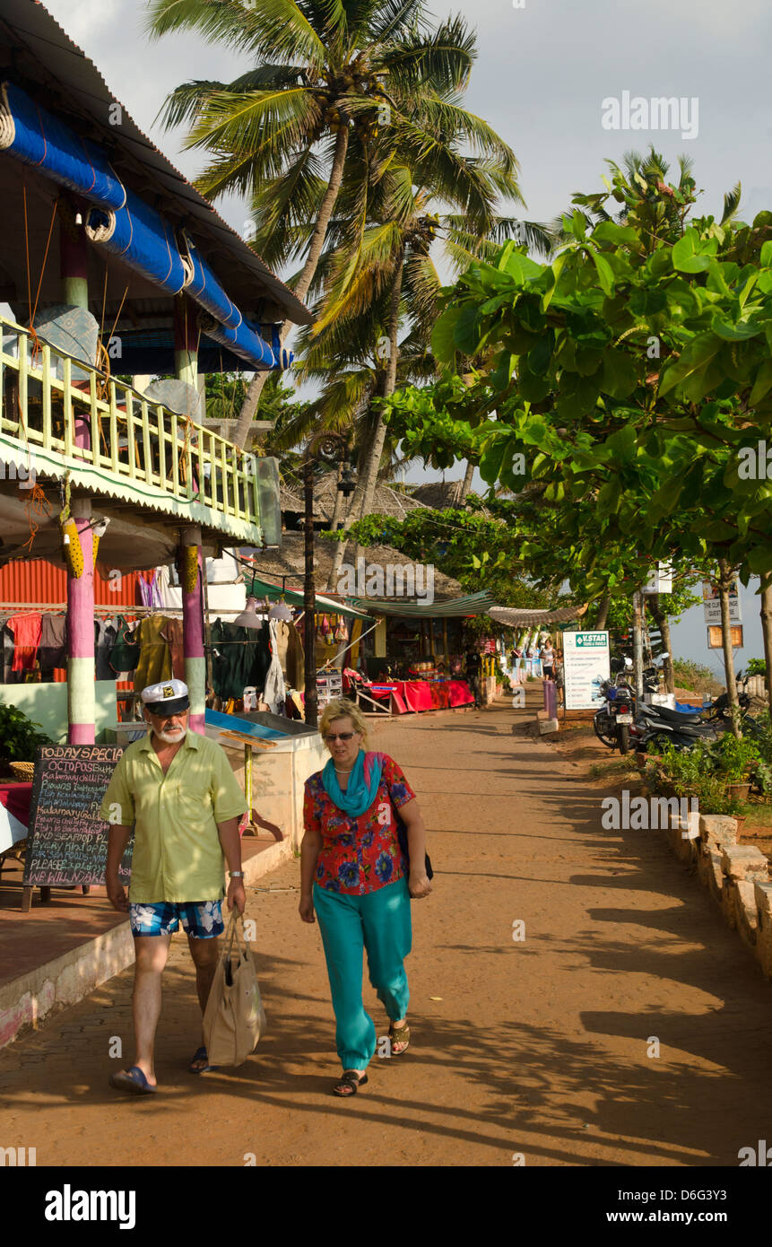 Ein paar wenige in Varkala, Kerala, Indien Stockfoto