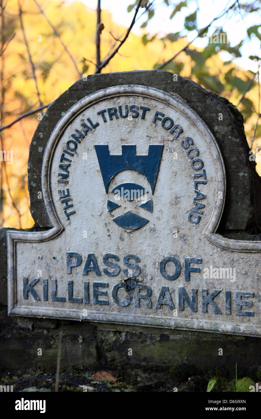 Pass von Killiecrankie marker Stockfoto