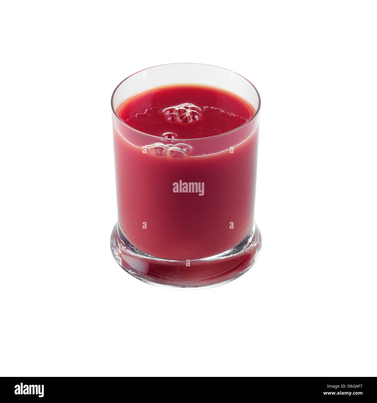 Glas Tomatensaft Stockfoto