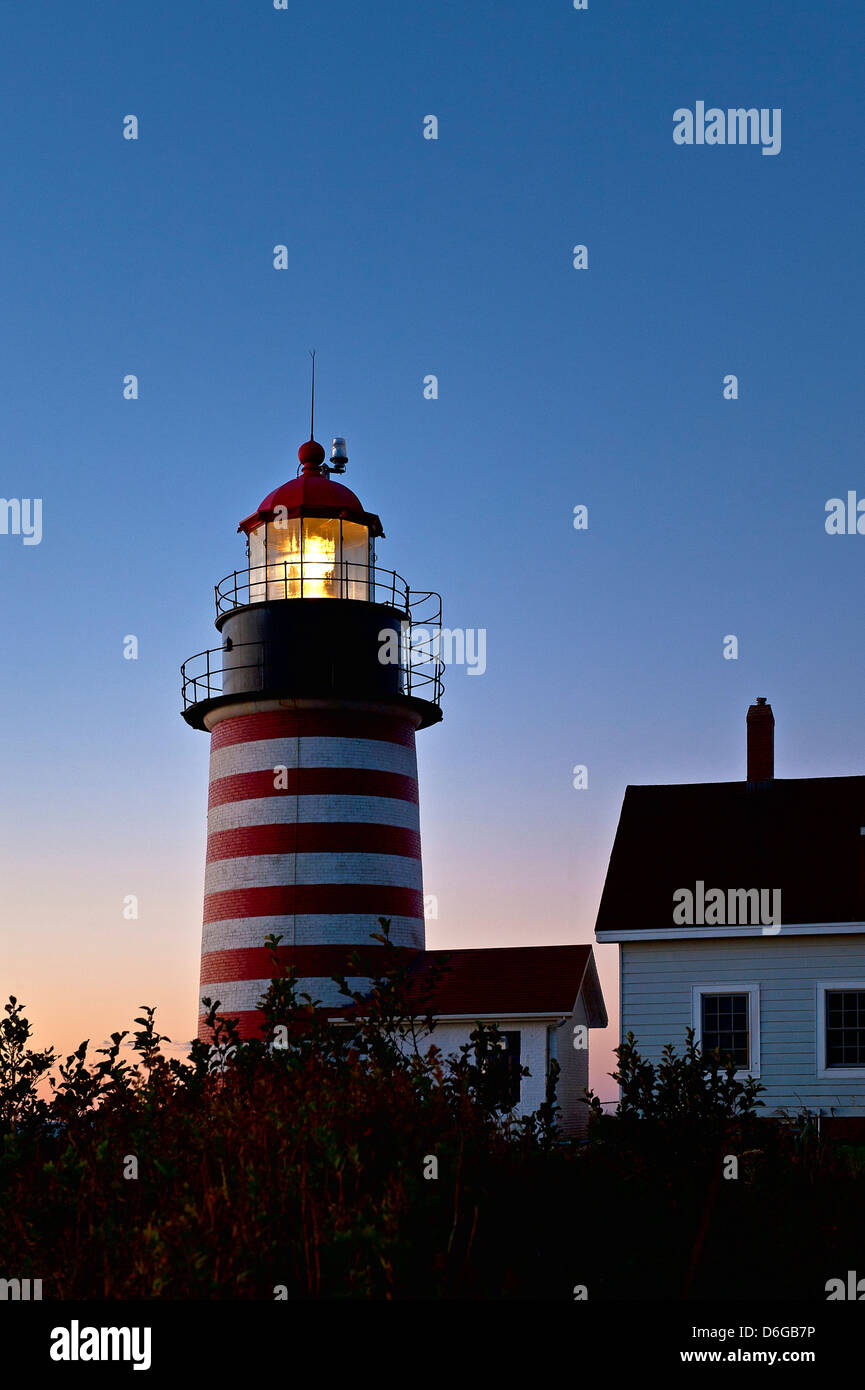 West Quoddy Head Light, Lubec, Maine, USA Stockfoto