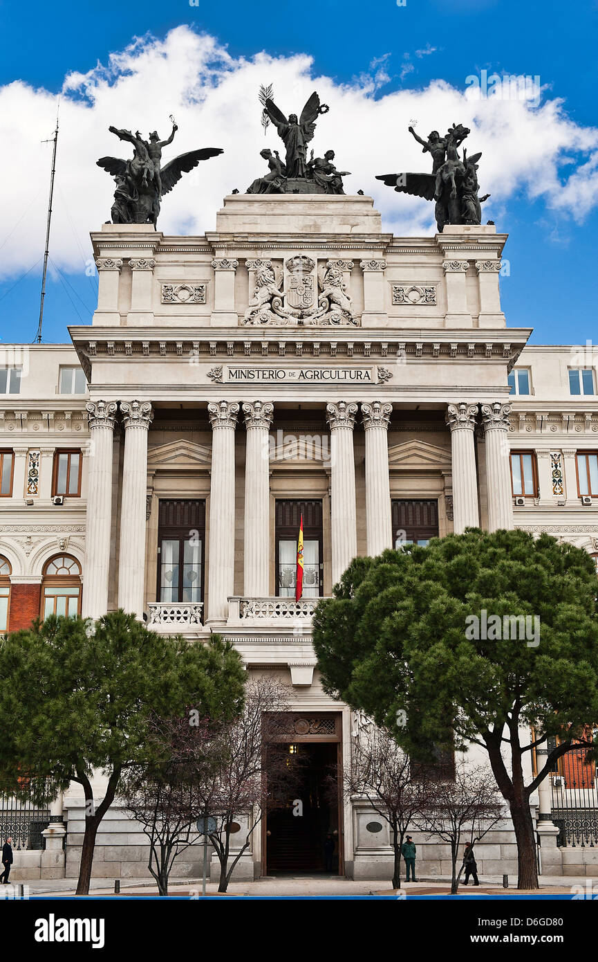 Ministerio de Agricultura Gebäude, Madrid, Spanien Stockfoto