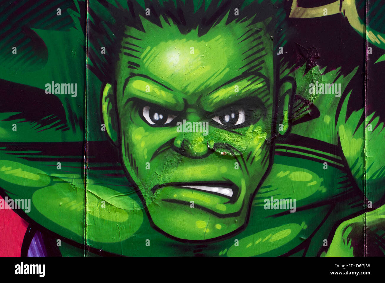 Graffiti-Malerei von hulk Stockfoto