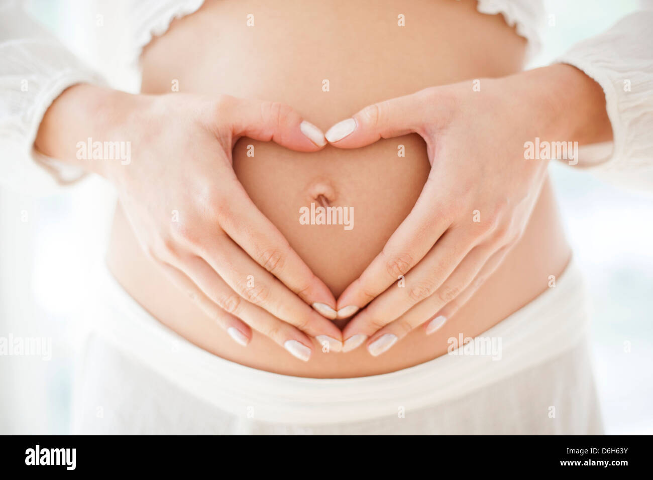 Schwangere Frau Bauch Stockfoto