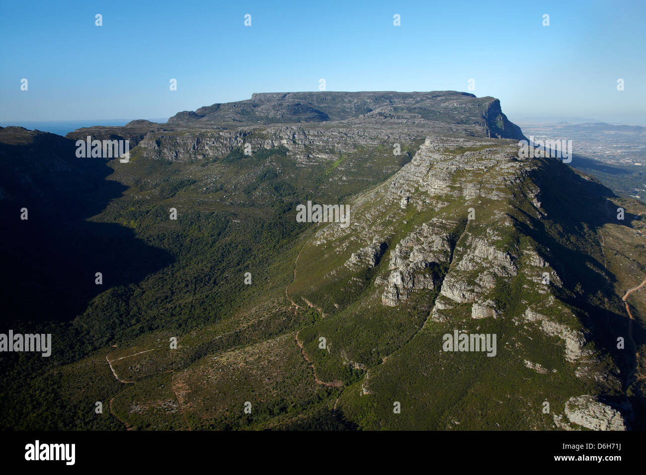 Tafelberg, Kapstadt, Südafrika - Antenne Stockfoto