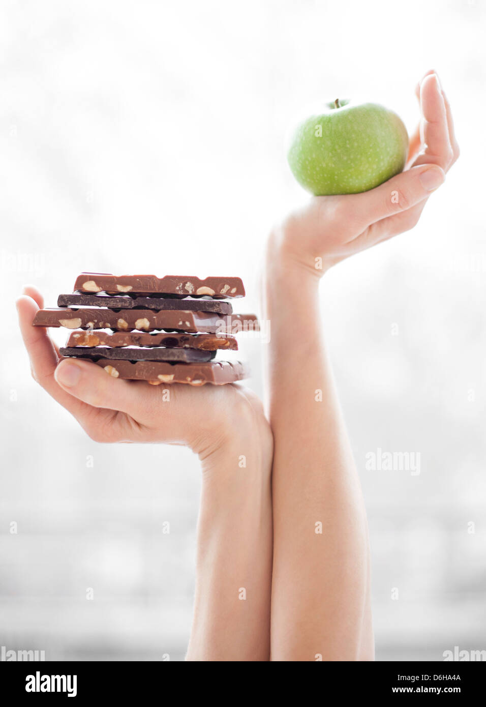 Ausgewogene Ernährung, Konzeptbild Stockfoto