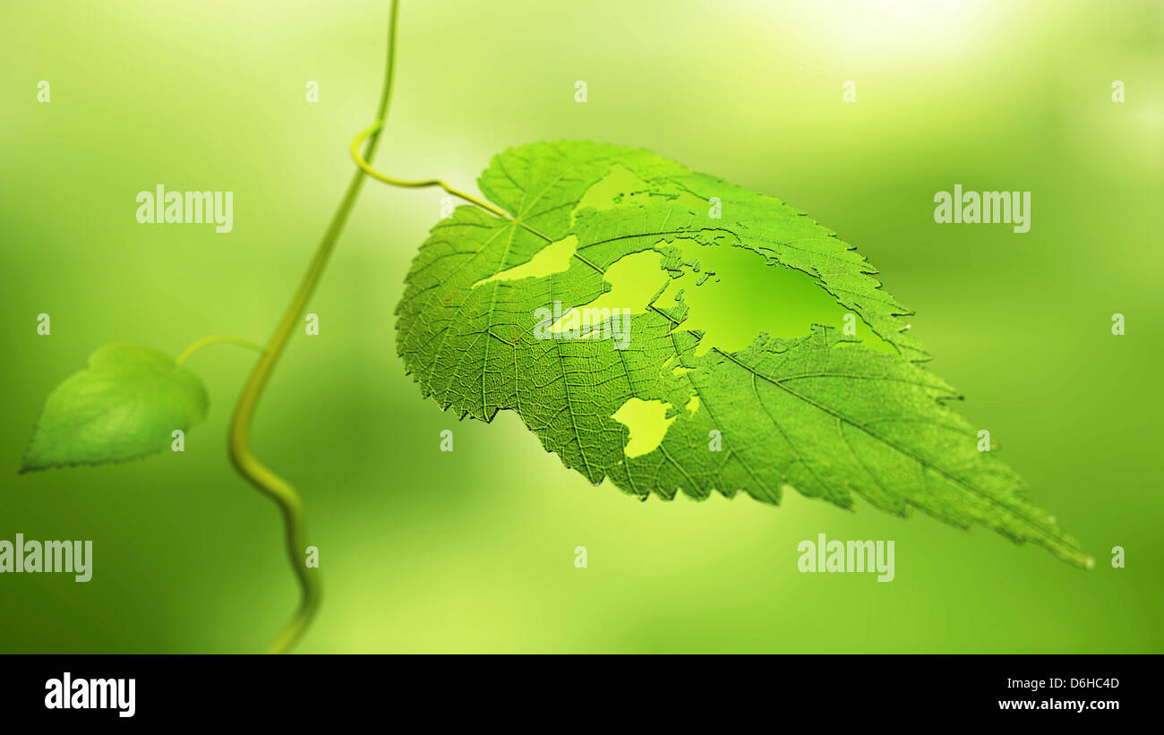 Grüner Planet, konzeptuellen Kunstwerk Stockfoto