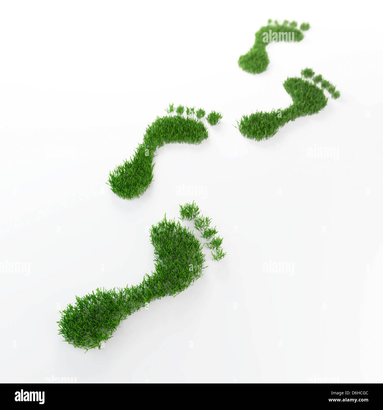 Ökologischen Fußabdruck, konzeptuellen Kunstwerk Stockfoto