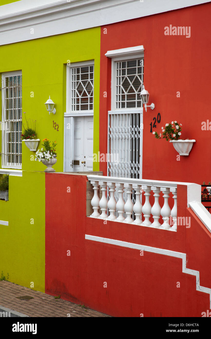 Bunte Häuser, Bo-Kaap, Kapstadt, Südafrika Stockfoto