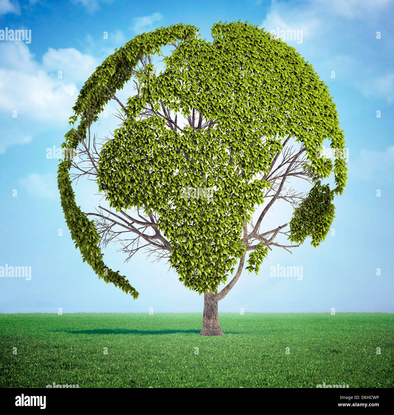 Grüner Planet, konzeptuellen Kunstwerk Stockfoto