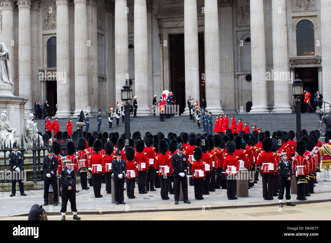 Beerdigung von Margaret Thatcher in der St. Pauls Cathedral 17. April 2013 Stockfoto