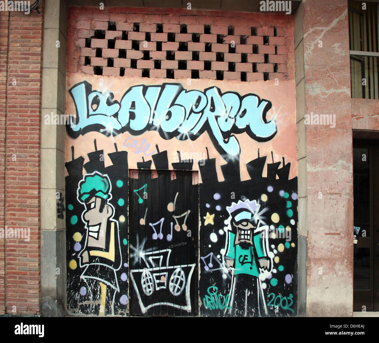 Graffiti, Logrono, Wein-Hauptstadt von La Rioja, Spanien Stockfoto