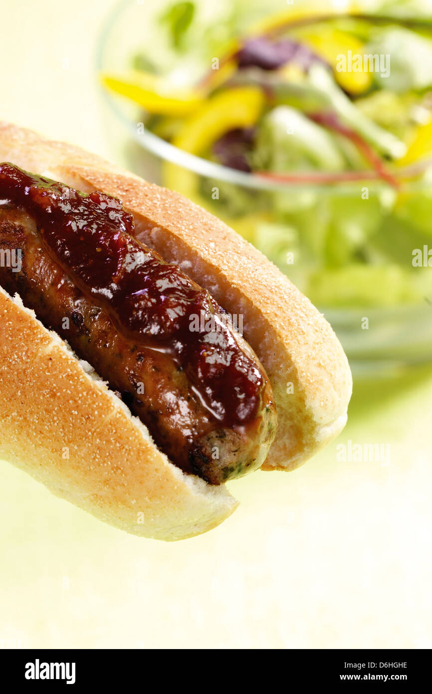 HotDog Wurst Stockfotografie Alamy