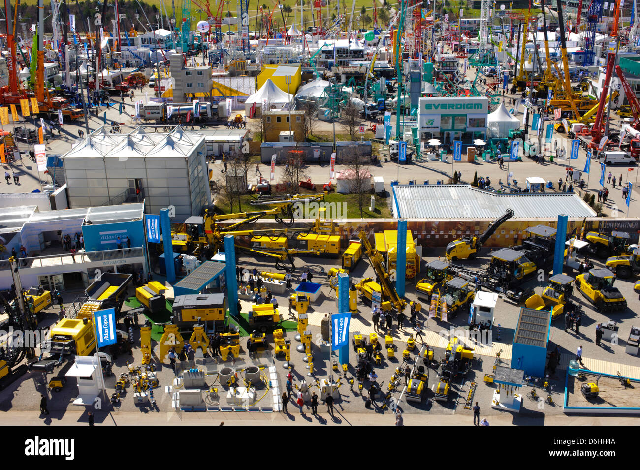 die weltweit größte Messe für Baumaschinen, mit dem Titel BAUMA 2013 findet vom 15. -21. April 2013 in München, Deutschland Stockfoto