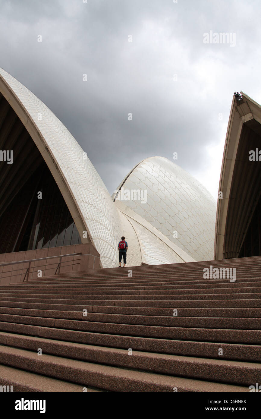 Oper von Sydney an einem grauen Tag Stockfoto