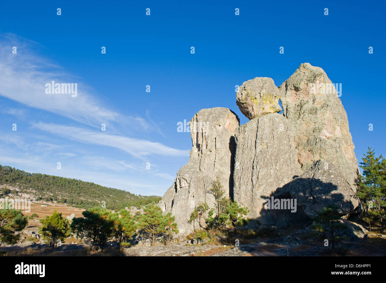 Rock-Formationen, Creel, Barranca del Cobre, Copper Canyon, Chihuahua Zustand, Mexiko, Nordamerika Stockfoto