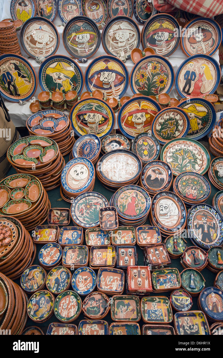 Markt während der Tag der Toten Festival, Patzcuaro, Michoacan Zustand, Mexiko, Nordamerika Stockfoto
