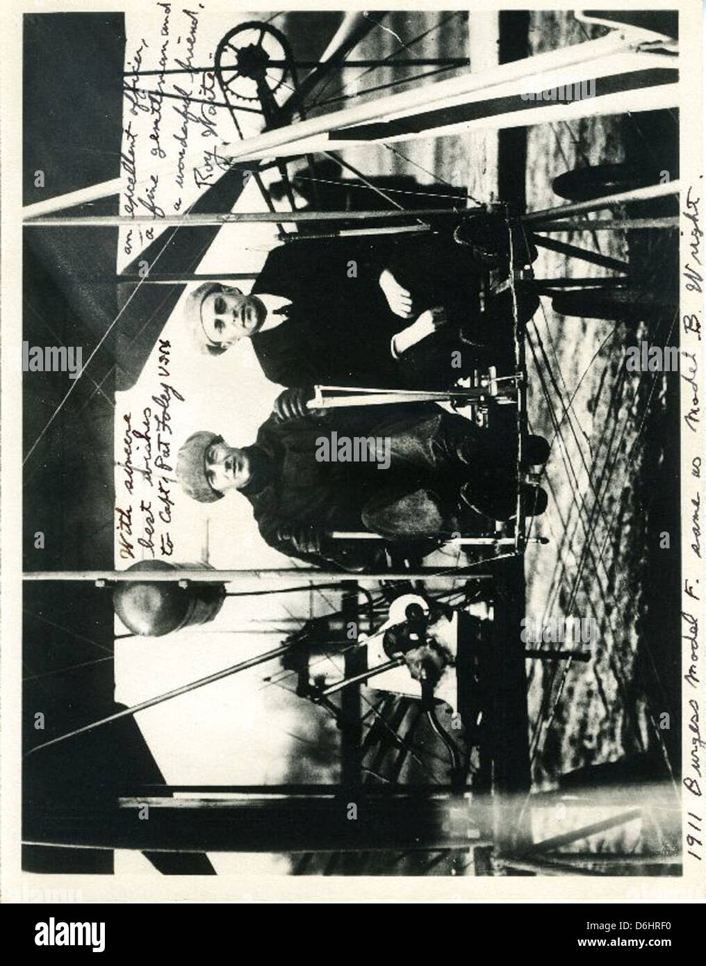 Roy Waite wurde mit der Burgess Company in Verbindung gebracht, die für ihr Modell F bekannt ist. Das Unternehmen spielte eine Schlüsselrolle in der frühen Luftfahrt und trug zur Entwicklung früherer Flugzeugkonstruktionen und Flugtechnologien bei. Stockfoto