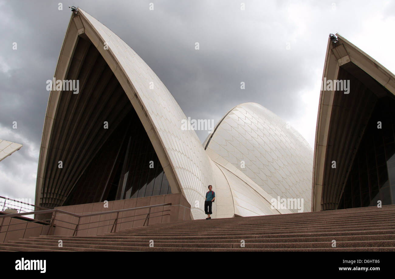 Oper von Sydney an einem grauen Tag Stockfoto