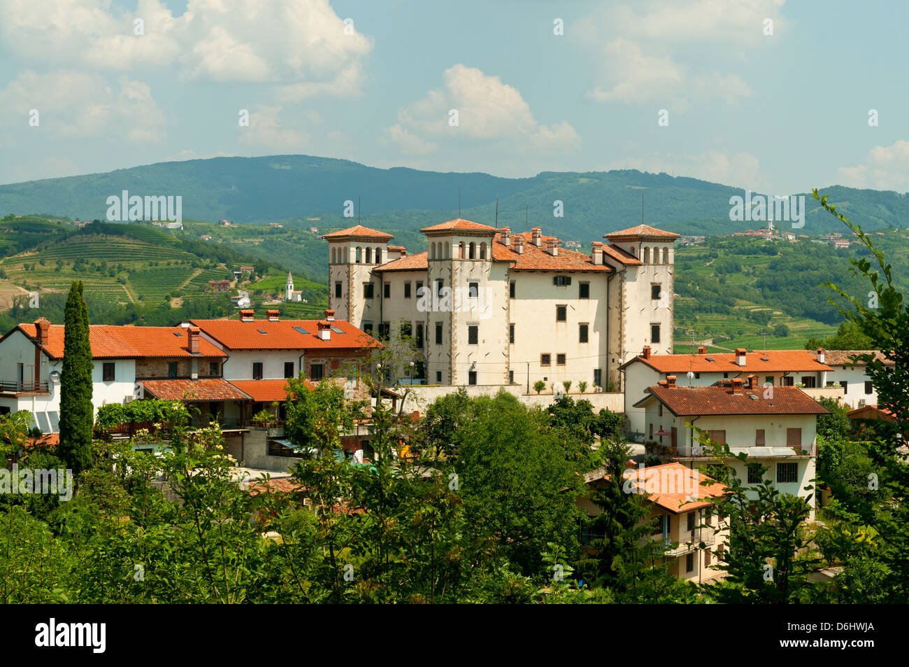 Dobrovo Burg, Brda, Slowenien Stockfoto