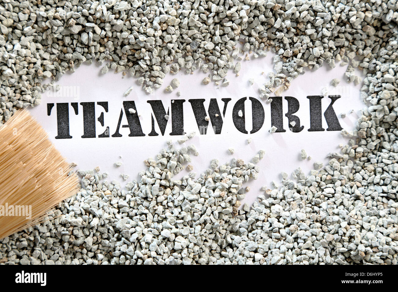 Teamarbeit - Schatz-Wort-Serie Stockfoto