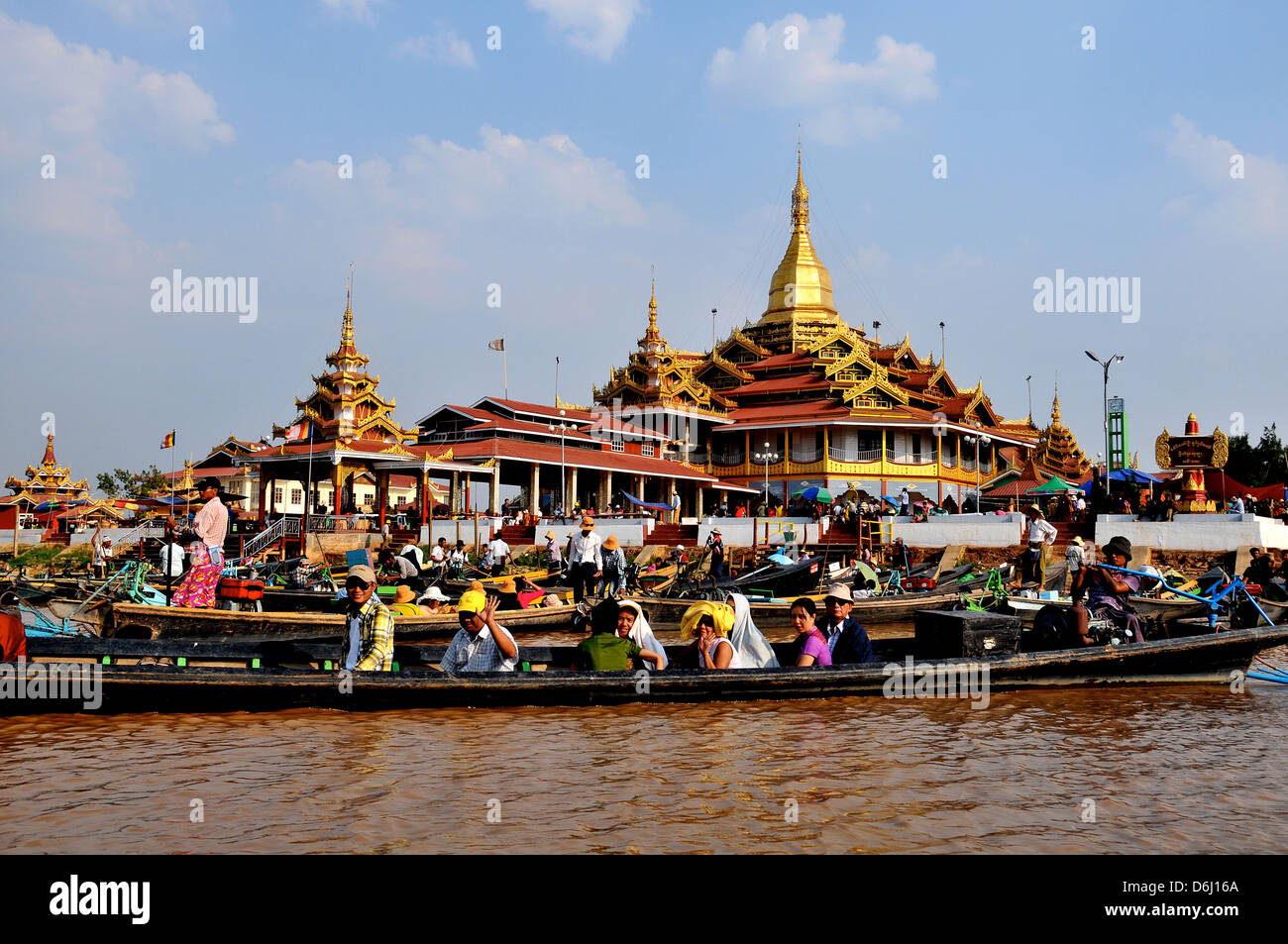 Phaung Daw Pagode Inle Lake Myanmar Stockfoto