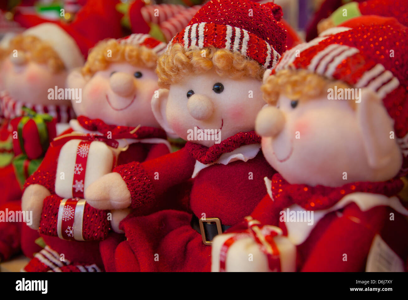 Weihnachtselfen, England, Vereinigtes Königreich, Europa Stockfoto
