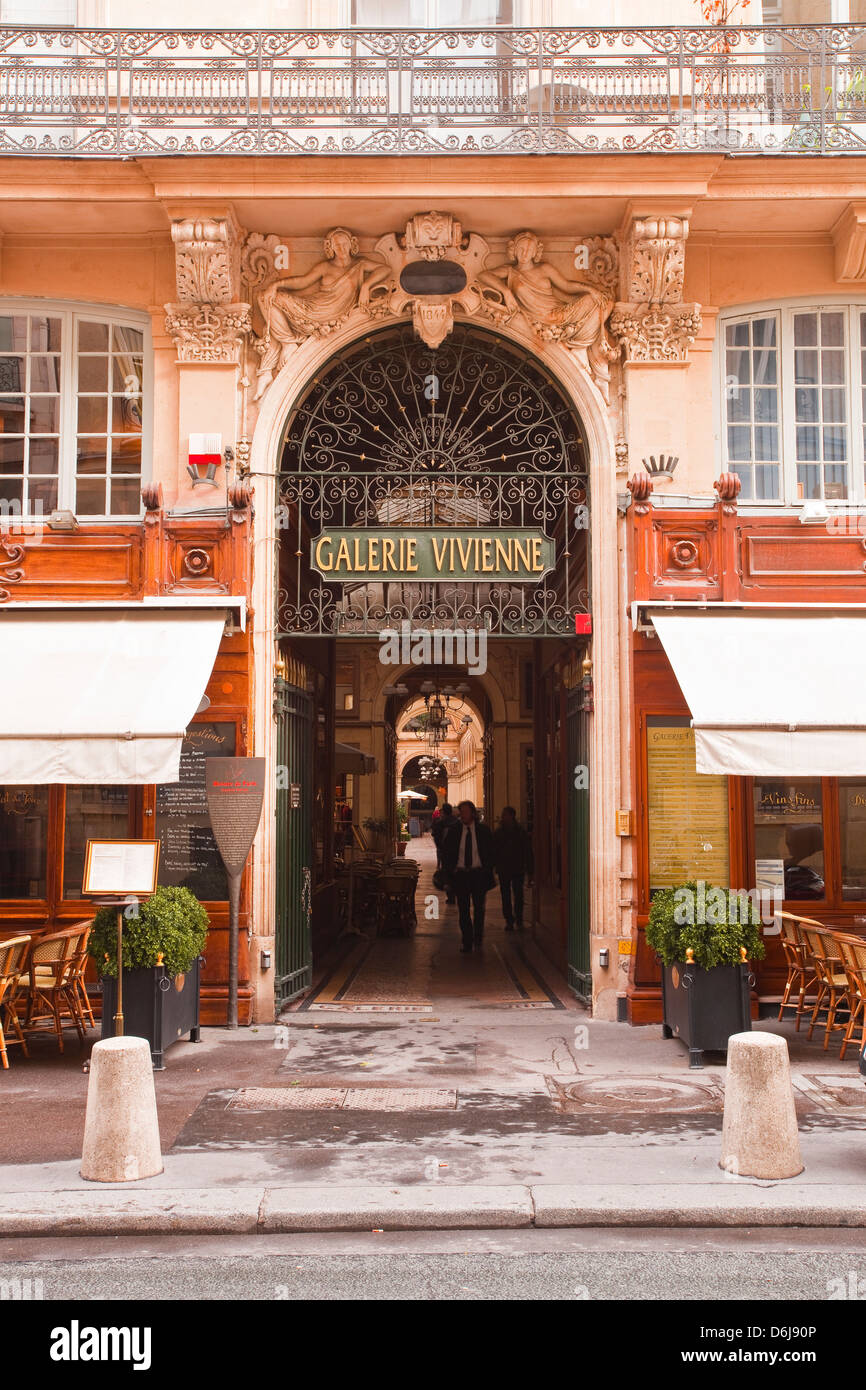 Galerie Vivienne in Paris, Frankreich, Mitteleuropa Stockfoto