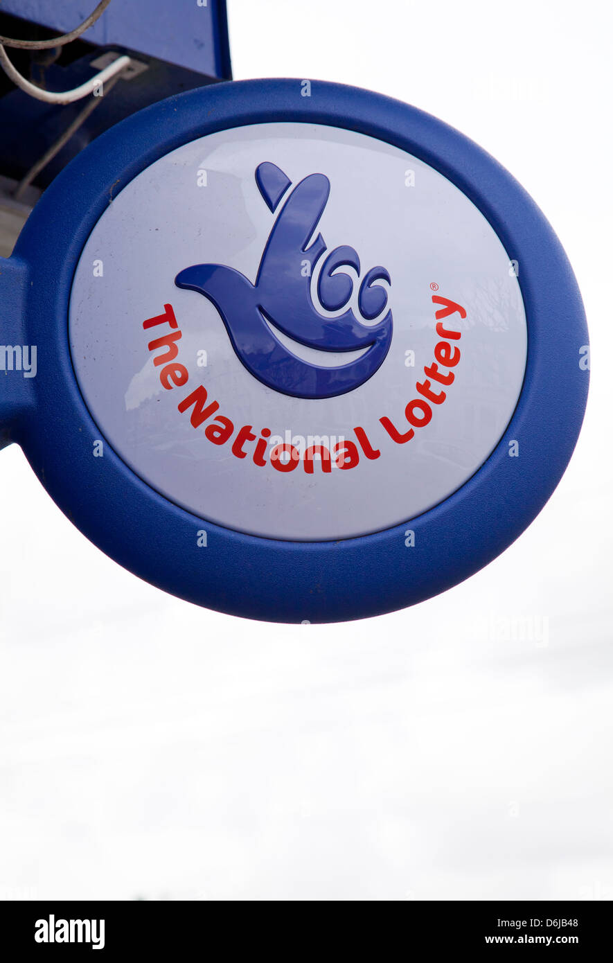 Nationale Lotterie Logo Zeichen - UK Stockfoto